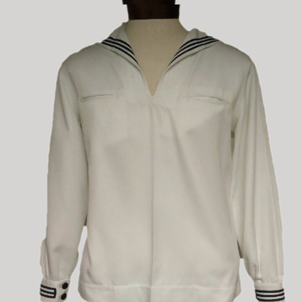 US NAVY Female White Dress Jumper Top